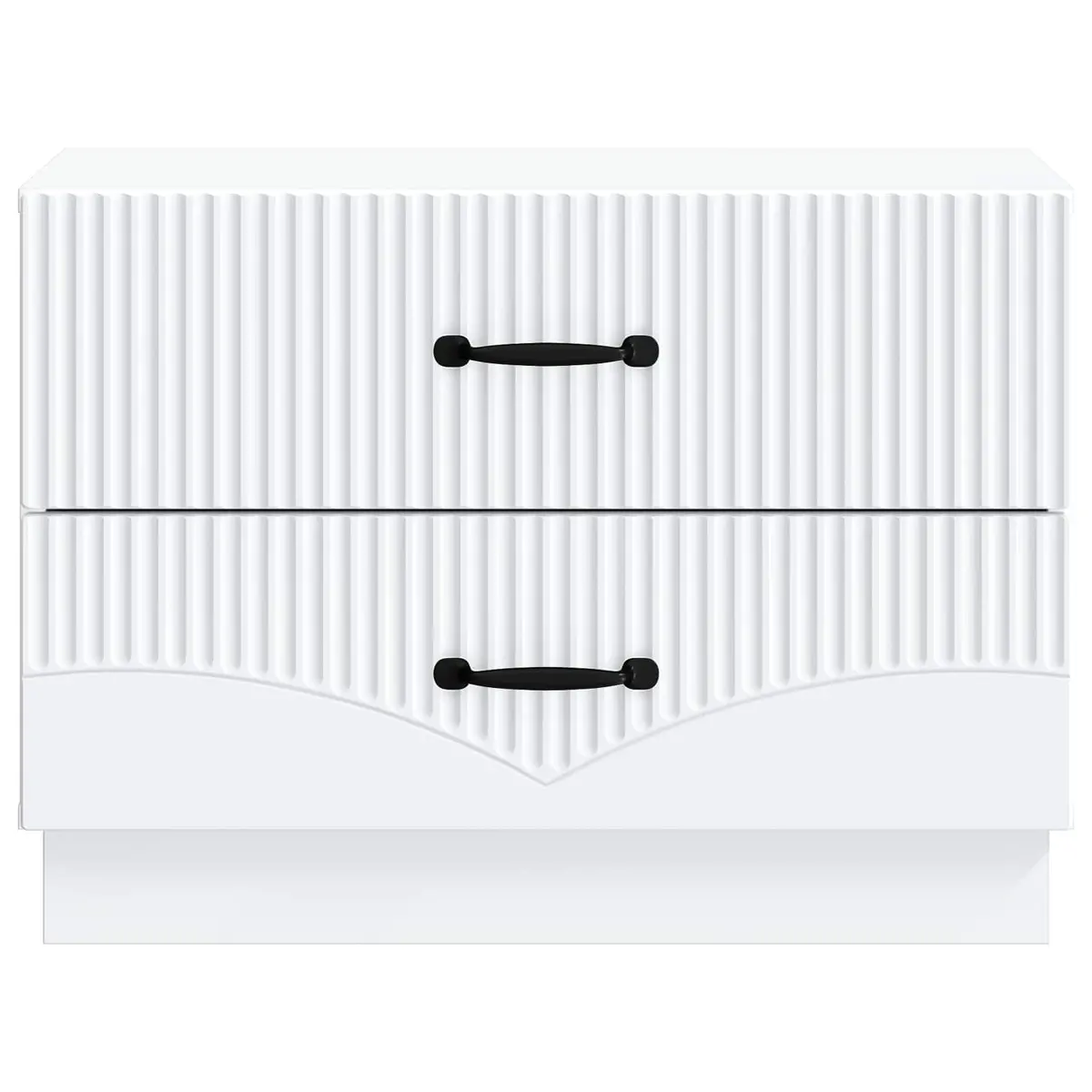 Bedside Cabinet White Modern Bedroom Nightstand Storage Drawers Engineered Wood