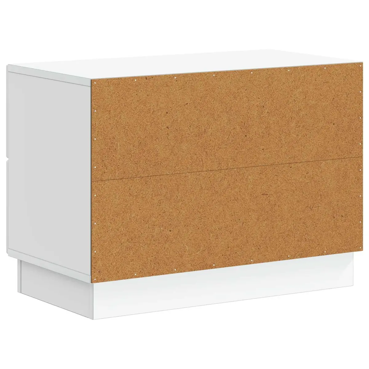 Bedside Cabinet White Modern Bedroom Nightstand Storage Drawers Engineered Wood