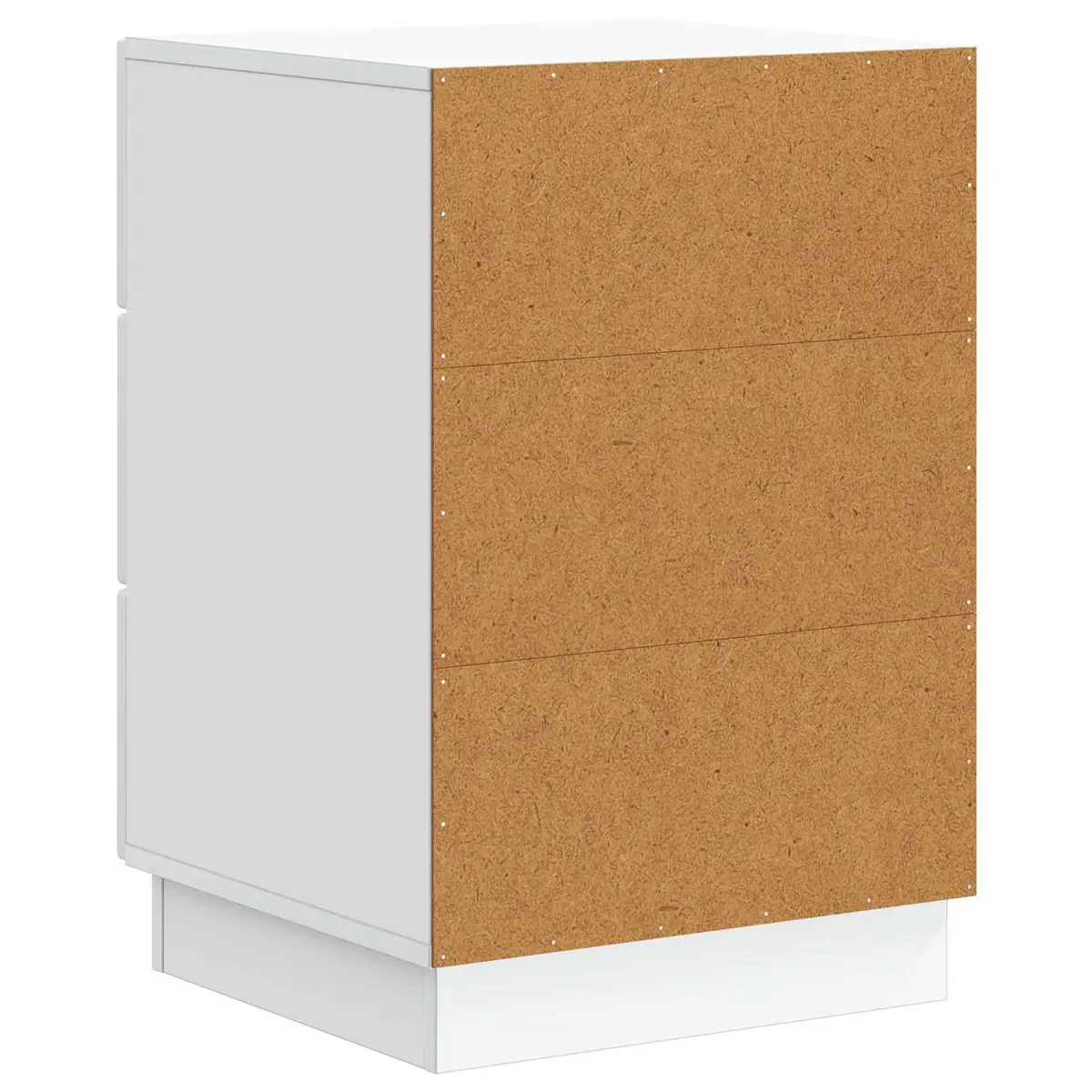 Bedside Cabinet White Engineered Wood Vintage Style Bedroom Storage Table
