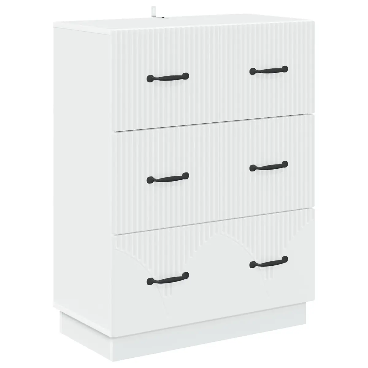 Drawer Cabinet Storage Cupboard 66 x 34.5 x 87 cm White