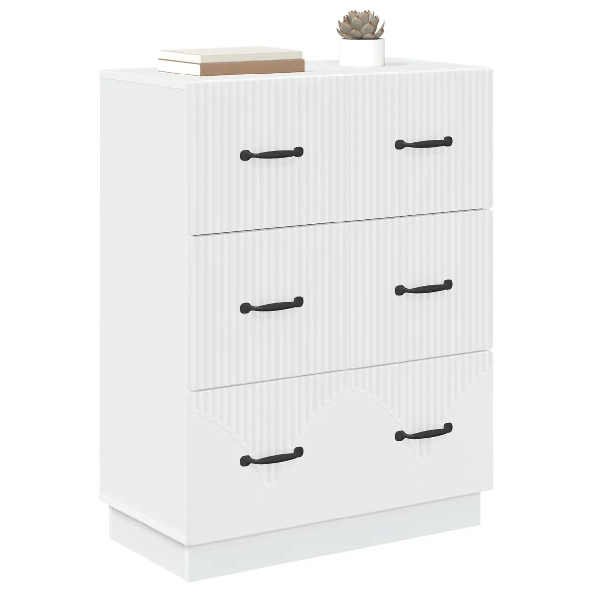 Drawer Cabinet Storage Cupboard 66 x 34.5 x 87 cm White