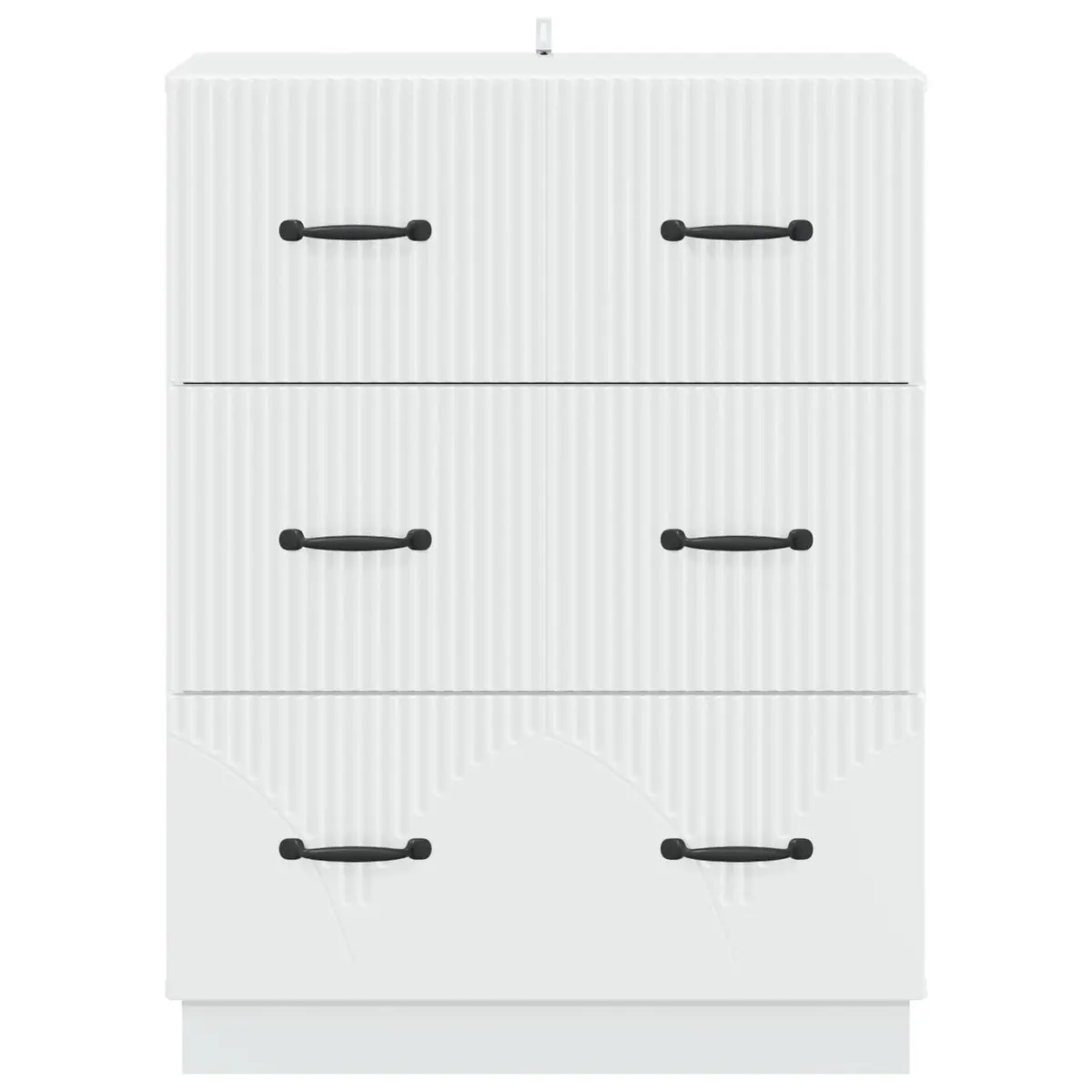 Drawer Cabinet Storage Cupboard 66 x 34.5 x 87 cm White