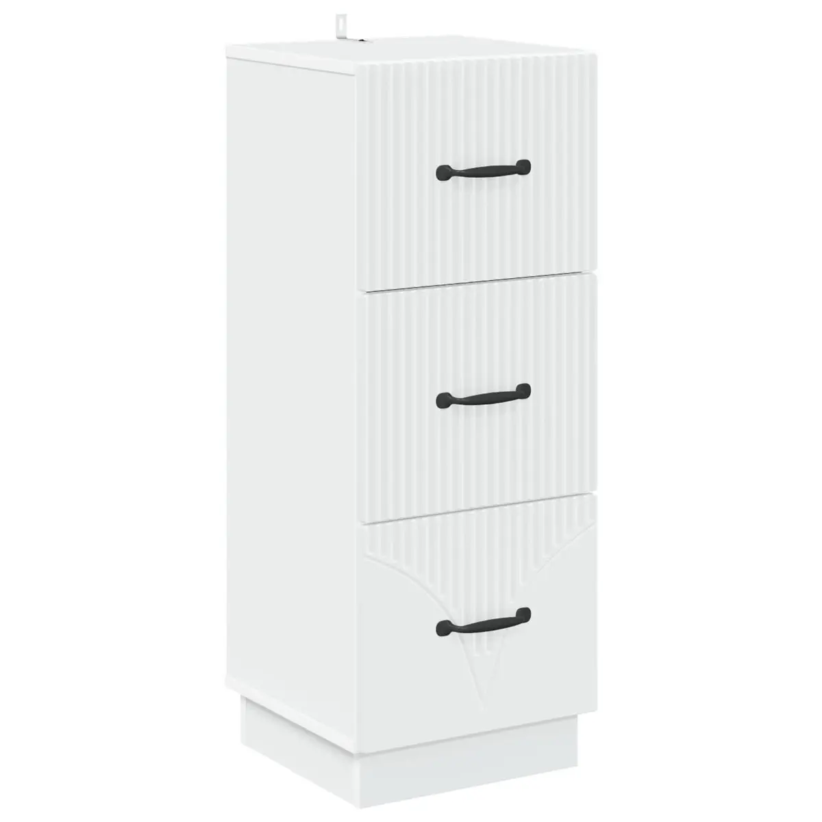 Drawer Cabinet Storage Furniture Engineered Wood 33x34.5x87cm White