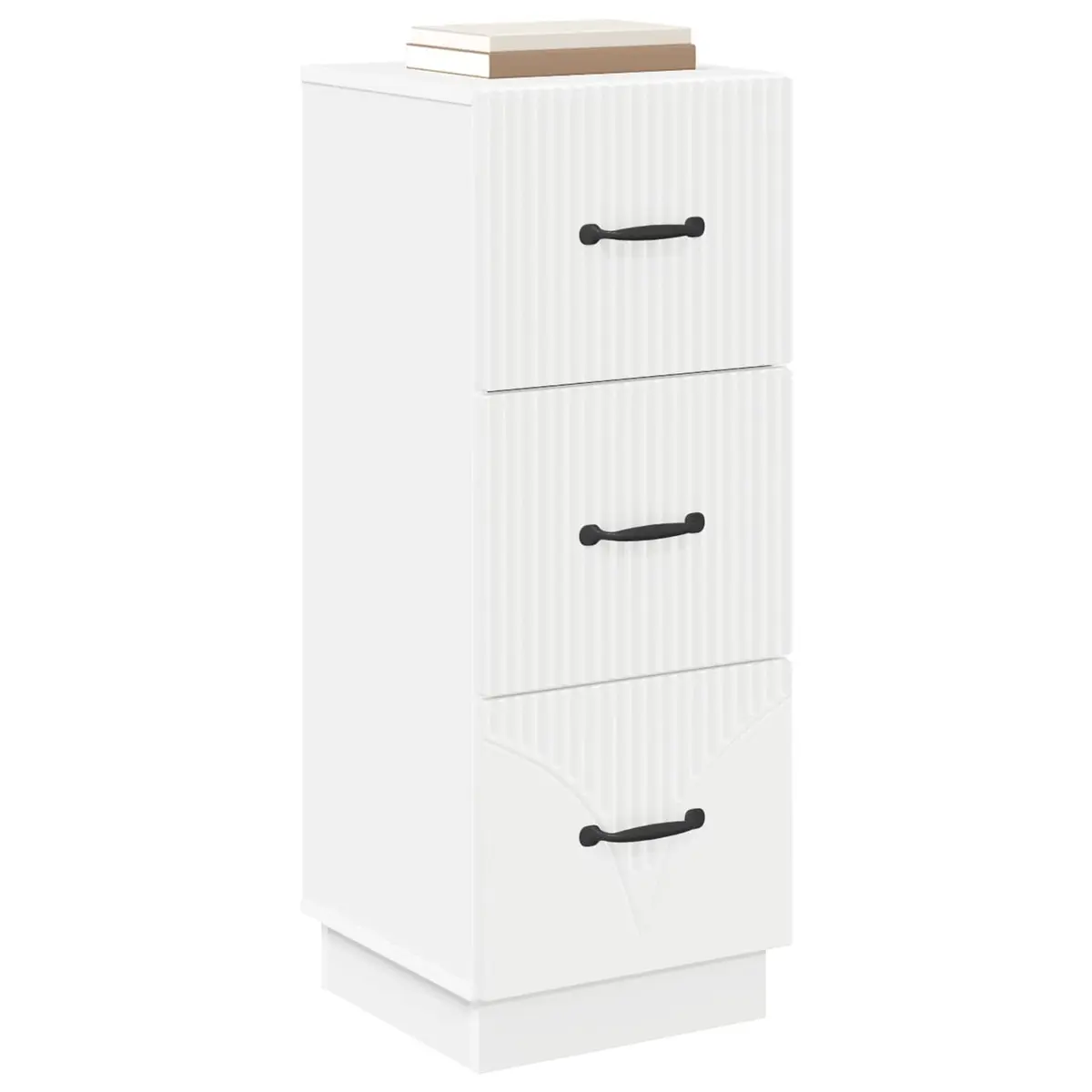 Drawer Cabinet Storage Furniture Engineered Wood 33x34.5x87cm White