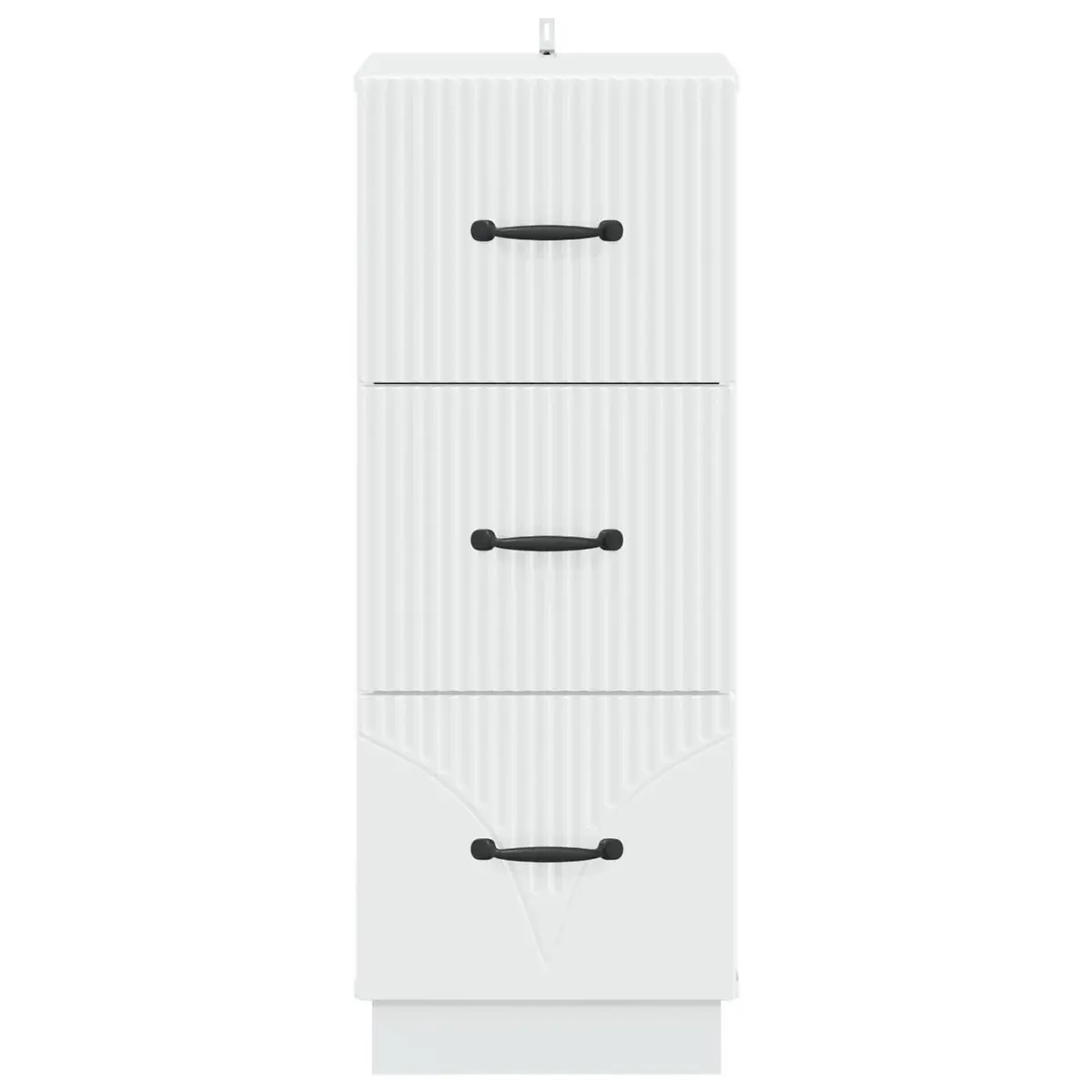 Drawer Cabinet Storage Furniture Engineered Wood 33x34.5x87cm White