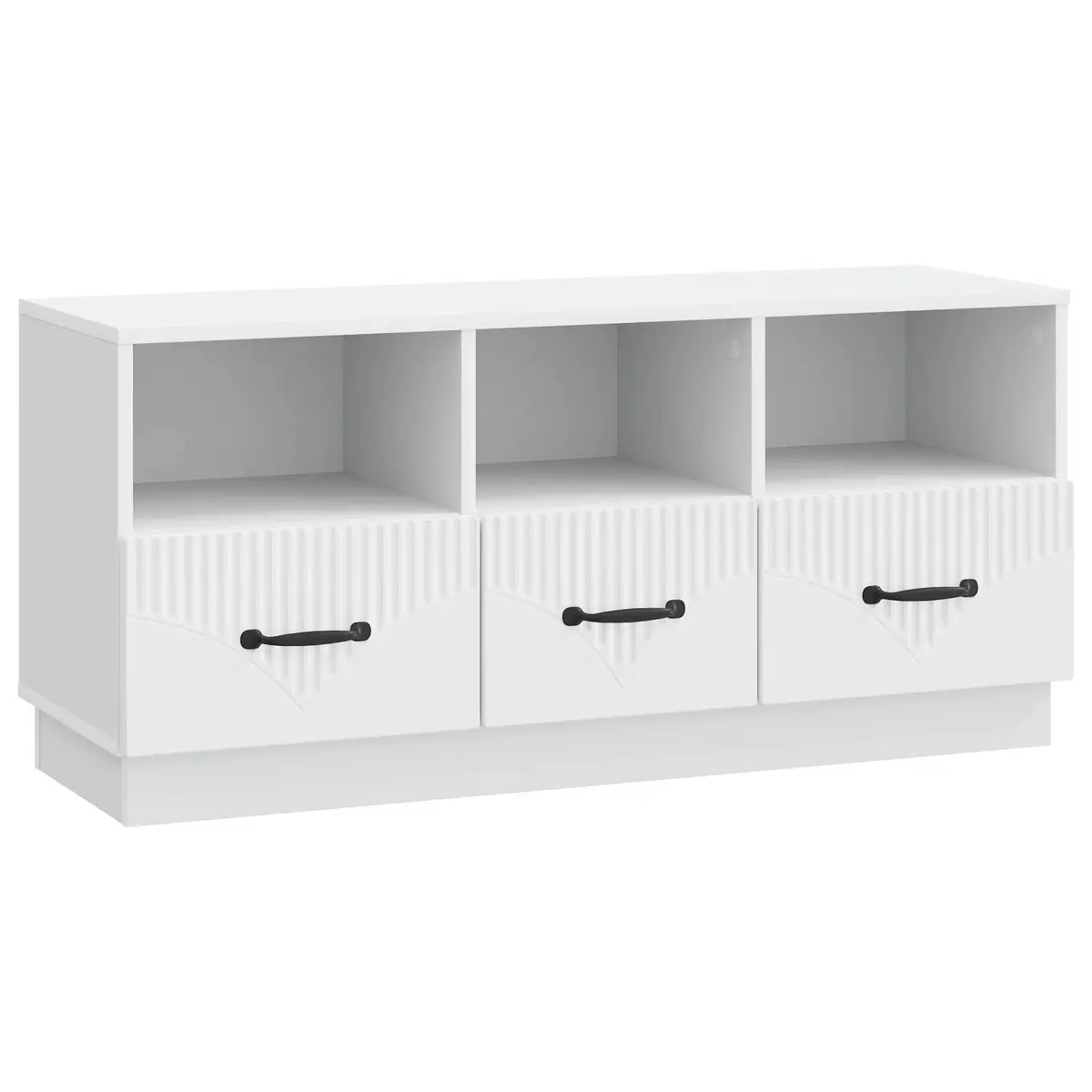 TV Cabinet Storage Unit with Drawer for Living Room 102 x 34.5 x 47 cm White Engineered Wood