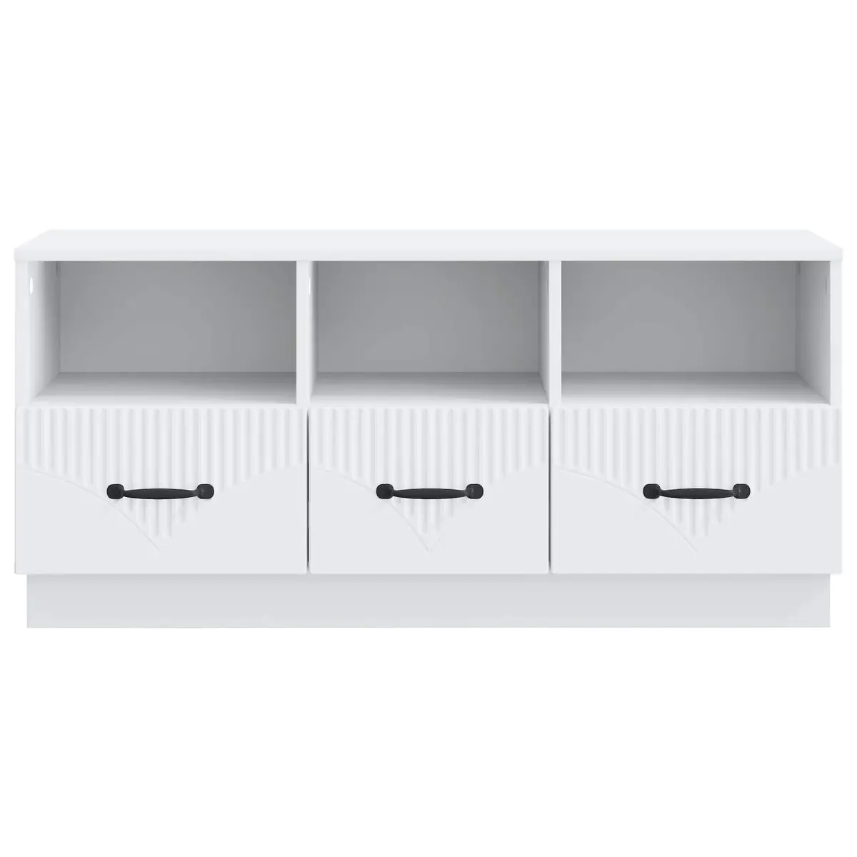 TV Cabinet Storage Unit with Drawer for Living Room 102 x 34.5 x 47 cm White Engineered Wood