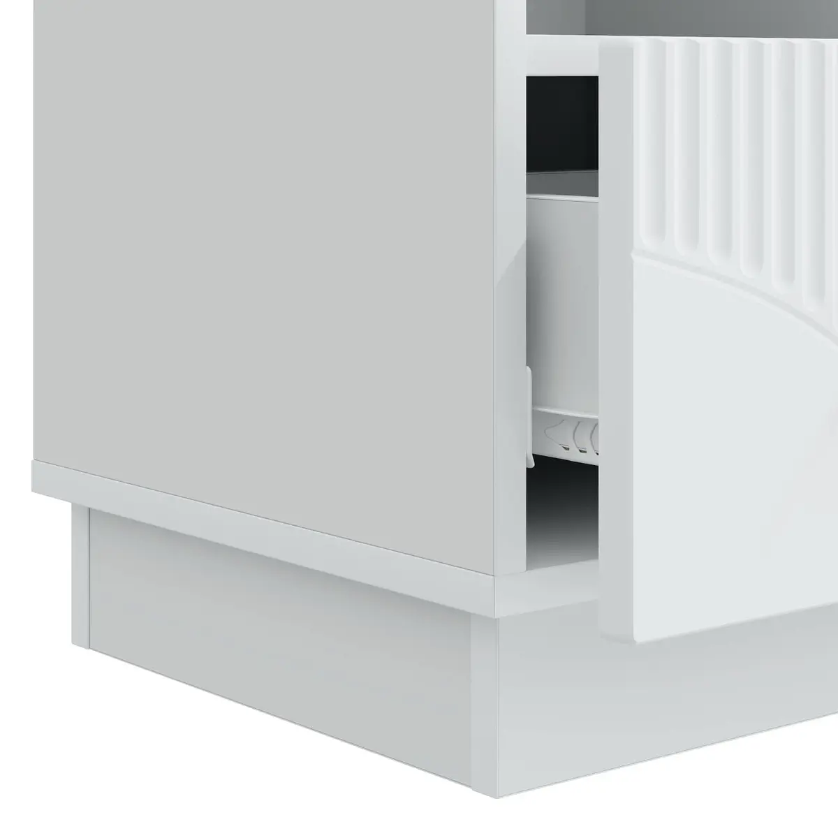 TV Cabinet Storage Unit with Drawer for Living Room 102 x 34.5 x 47 cm White Engineered Wood