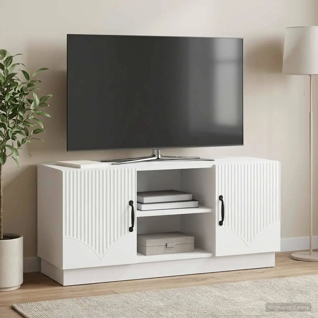 TV Cabinet Entertainment Centre Storage Unit Modern 102 x 34.5 x 47 cm White