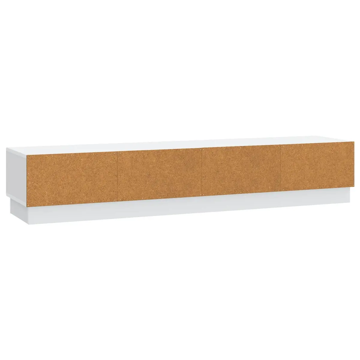 TV Cabinet Entertainment Unit White Engineered Wood Storage Shelves Drawer 147 x 34.5 x 27 cm