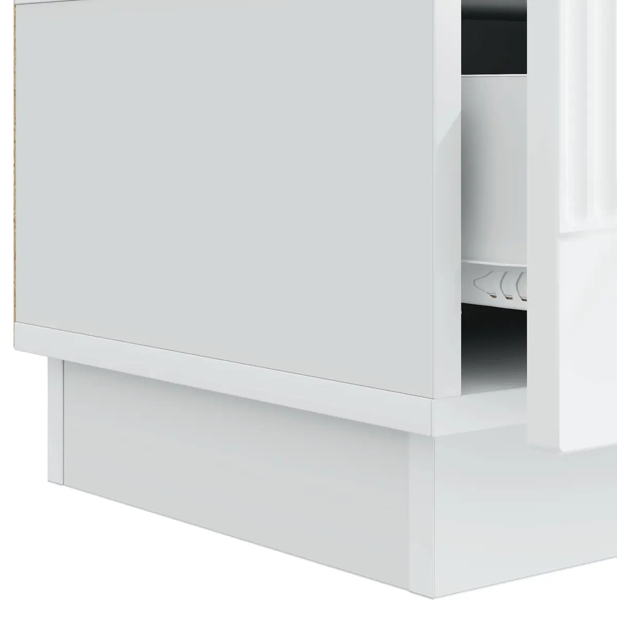 TV Cabinet Entertainment Unit White Engineered Wood Storage Shelves Drawer 147 x 34.5 x 27 cm