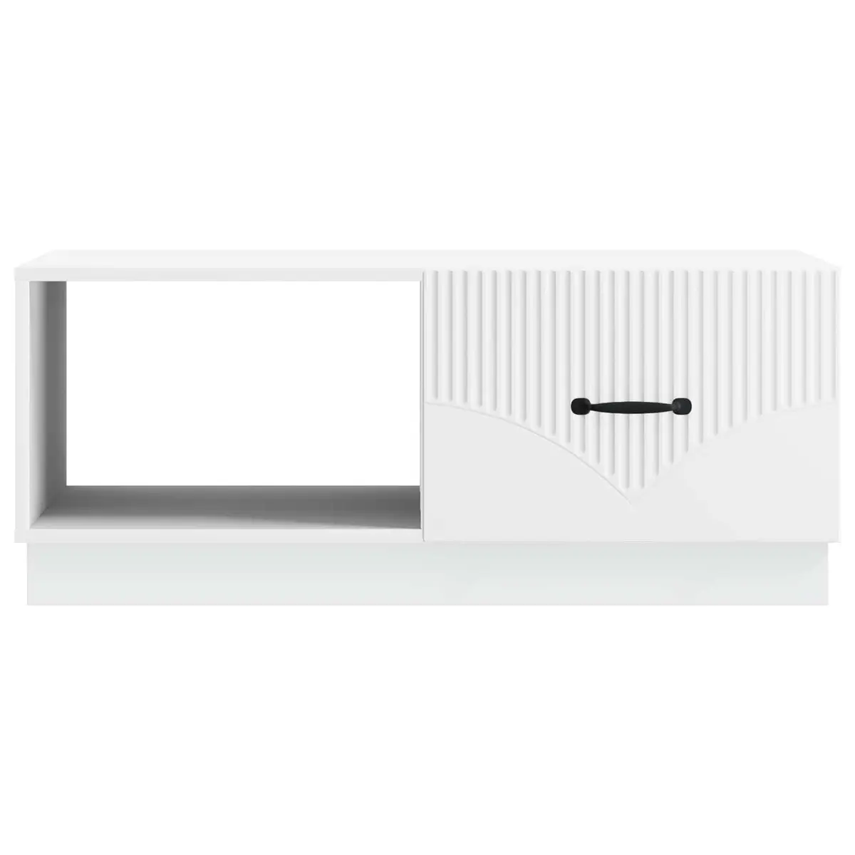 Coffee Table Storage Cabinet 90x50x37 cm White Modern Living Room Accent