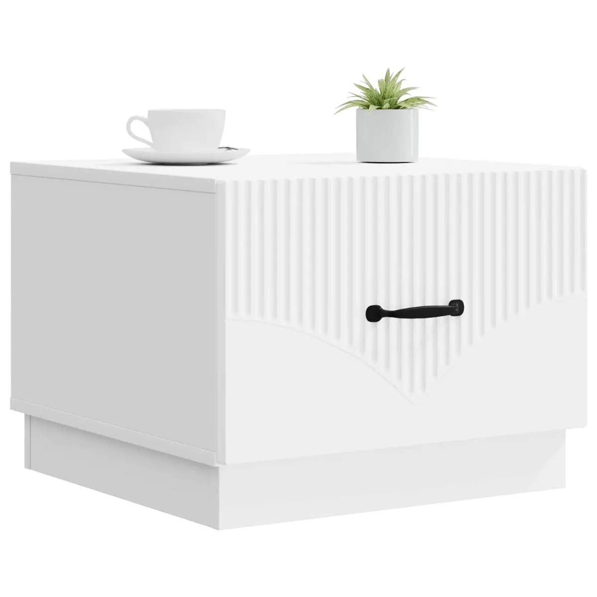White Coffee Table with Ample Storage