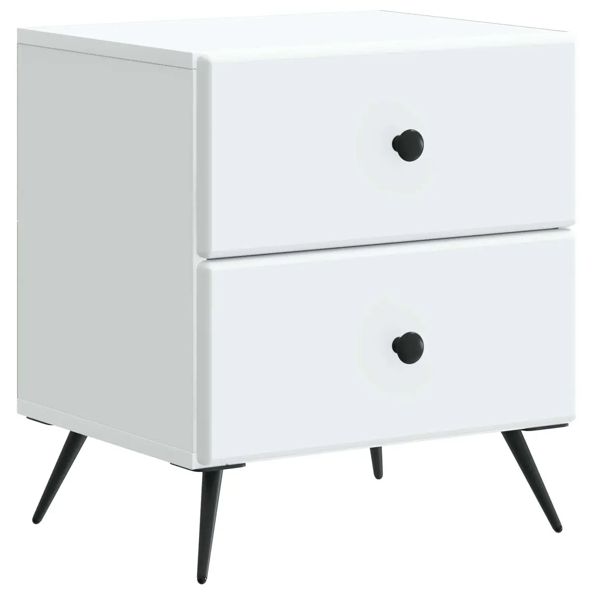 White Bedside Cabinet with Ample Storage Solutions
