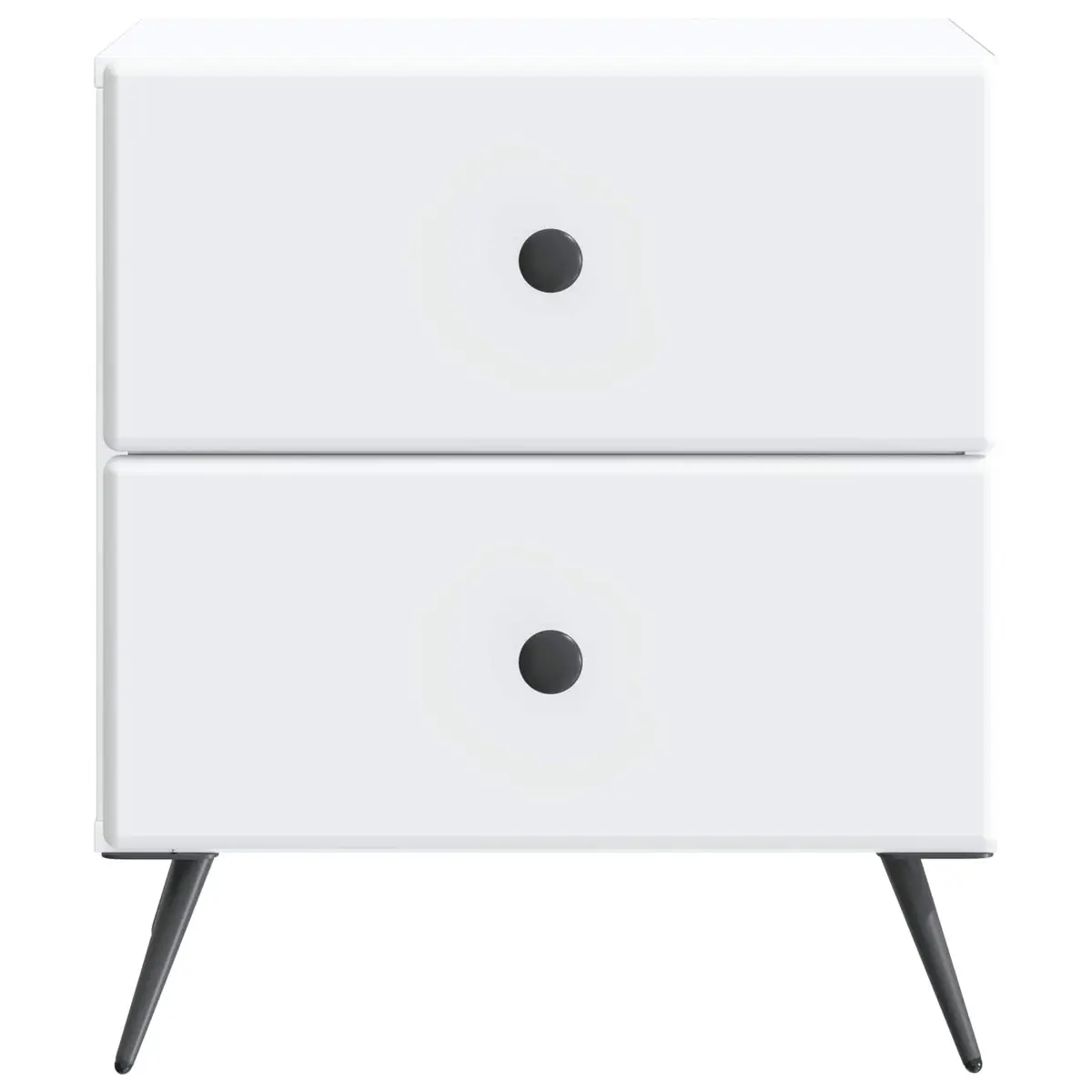 White Bedside Cabinet with Ample Storage Solutions