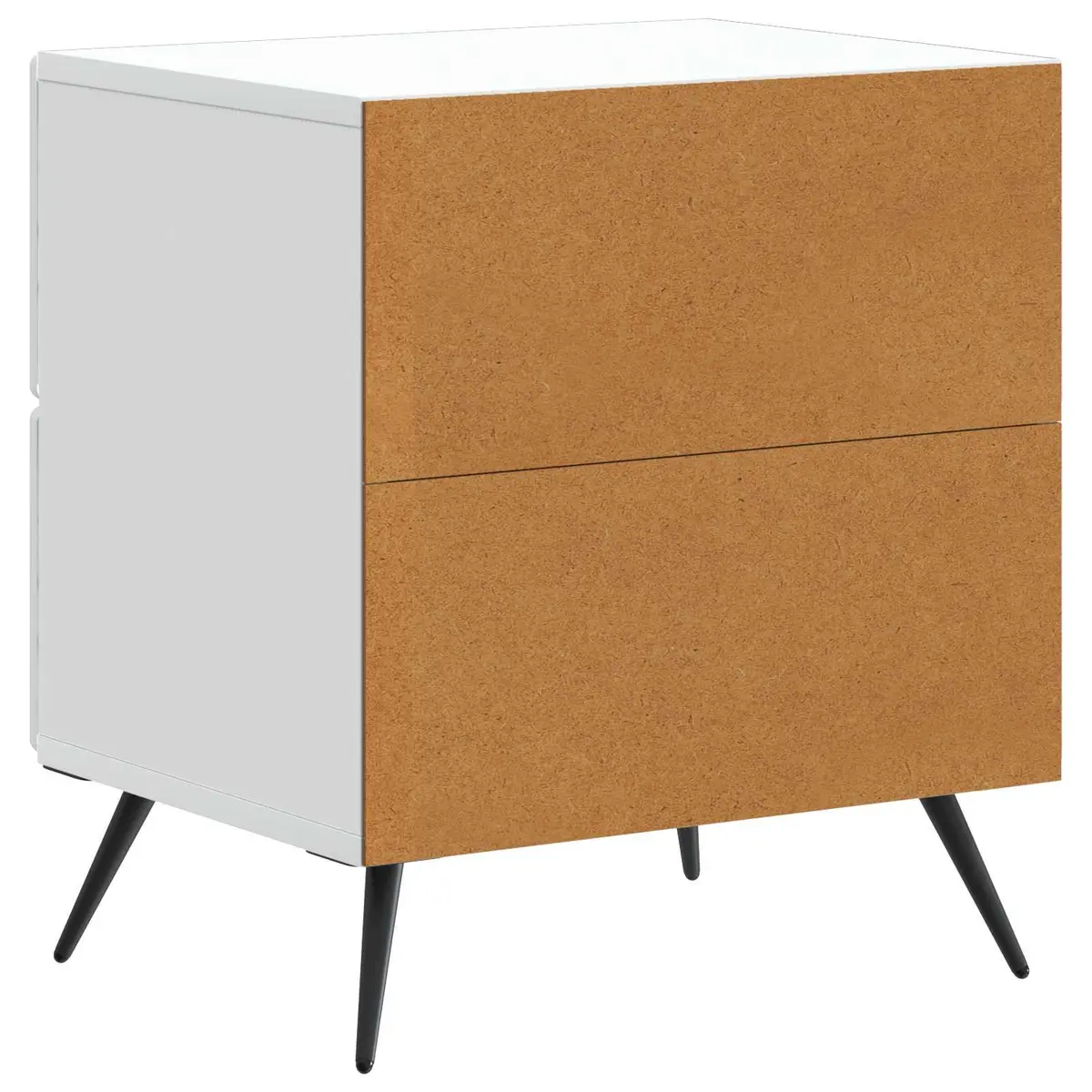 White Bedside Cabinet with Ample Storage Solutions