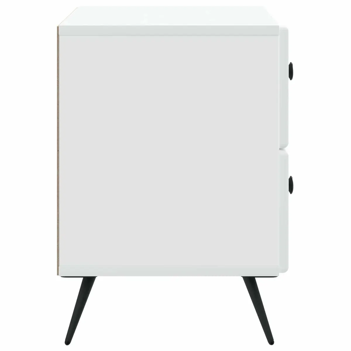 Bedside Cabinet White 62 x 34.5 x 47.5 cm Bedroom Storage Table Drawer Shelf