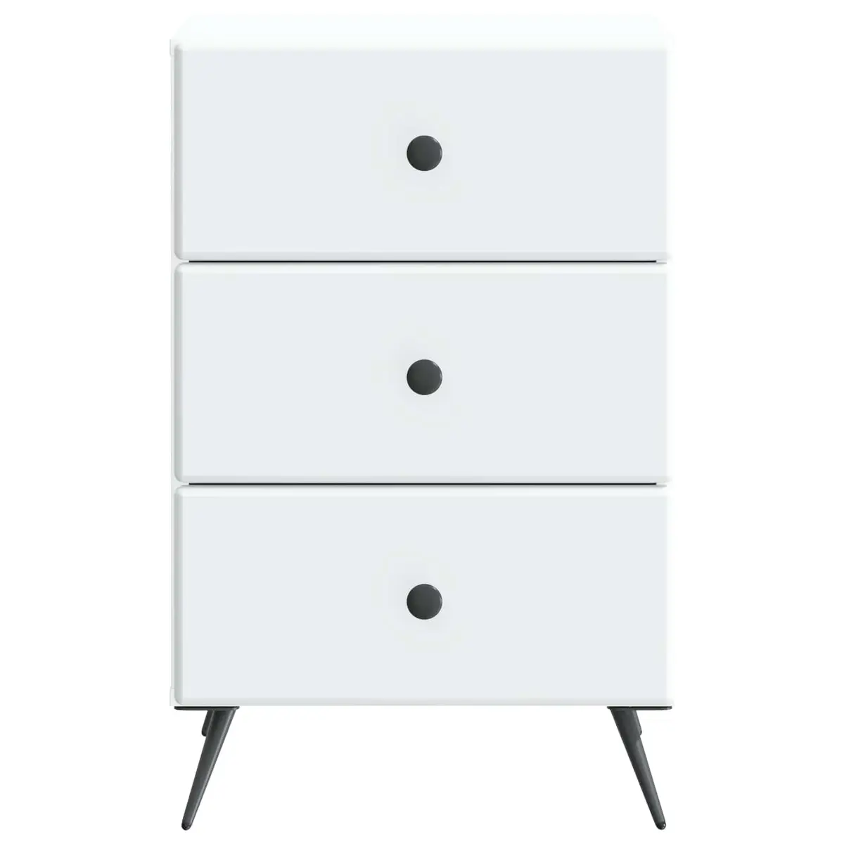 Bedside Cabinet White Modern Bedroom Nightstand Storage Drawer Engineered Wood