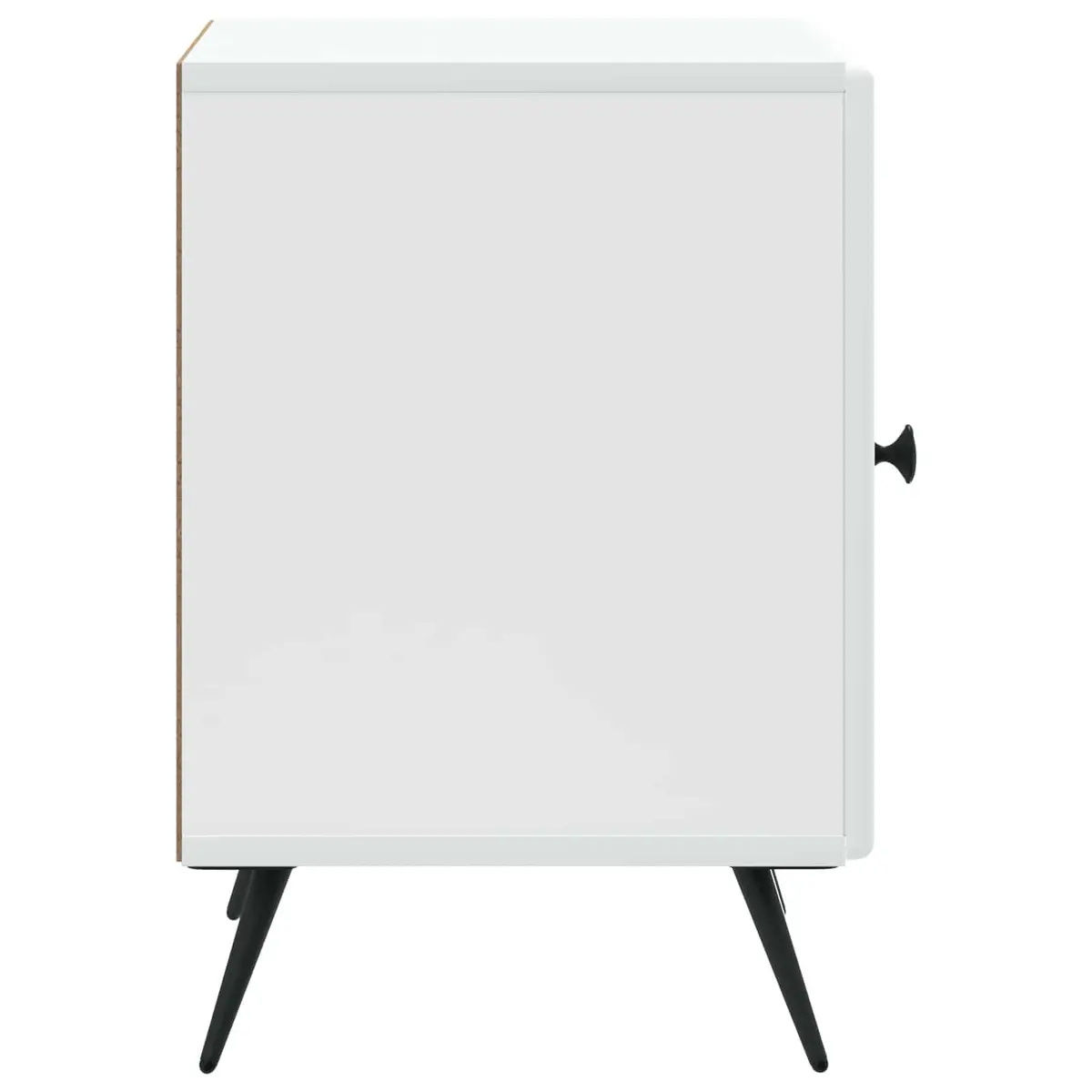 Bedside Cabinet White Modern Nightstand Storage Bedroom Side Table 43x34.5x50cm