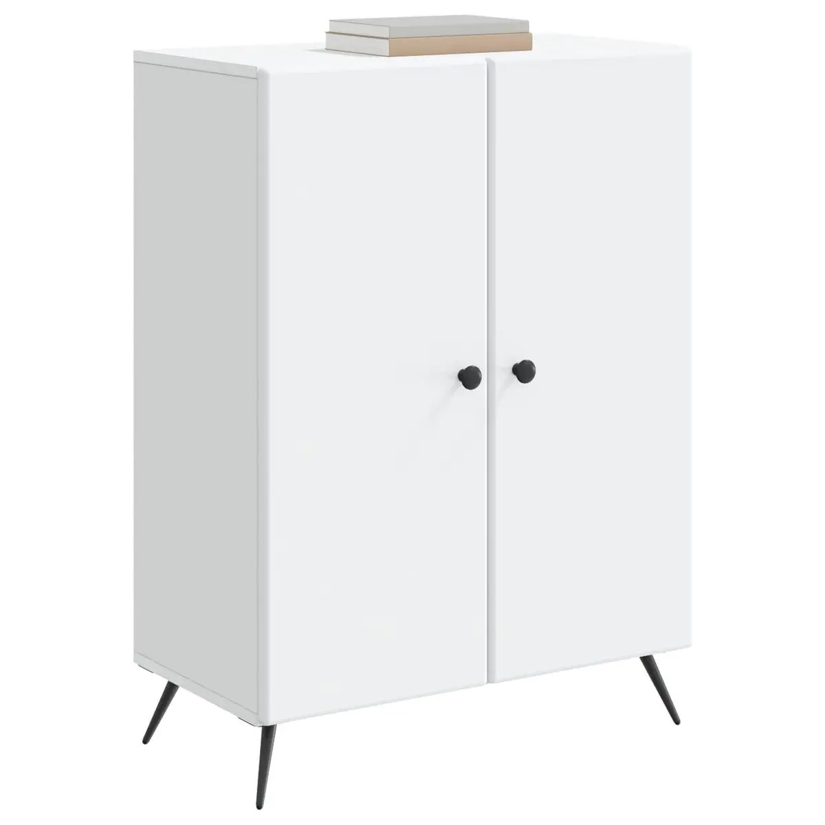 Sideboard Storage Cabinet 66 x 34.5 x 90 cm White Engineered Wood Buffet