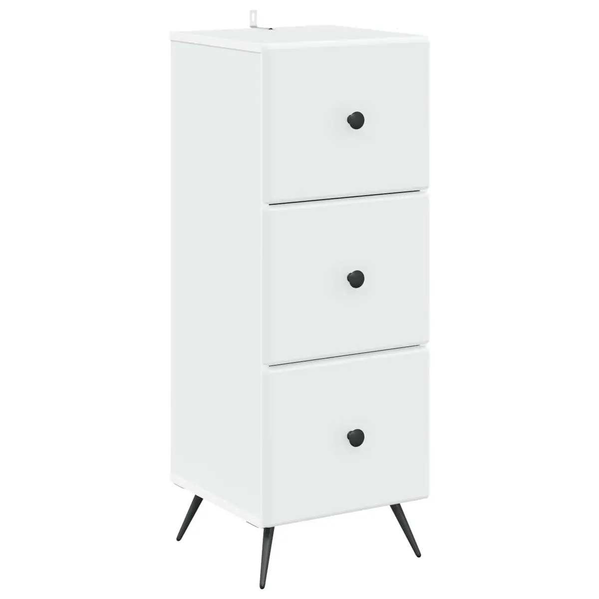 Adjustable Storage Cabinet Engineered Wood White 33 x 34.5 x 90 cm