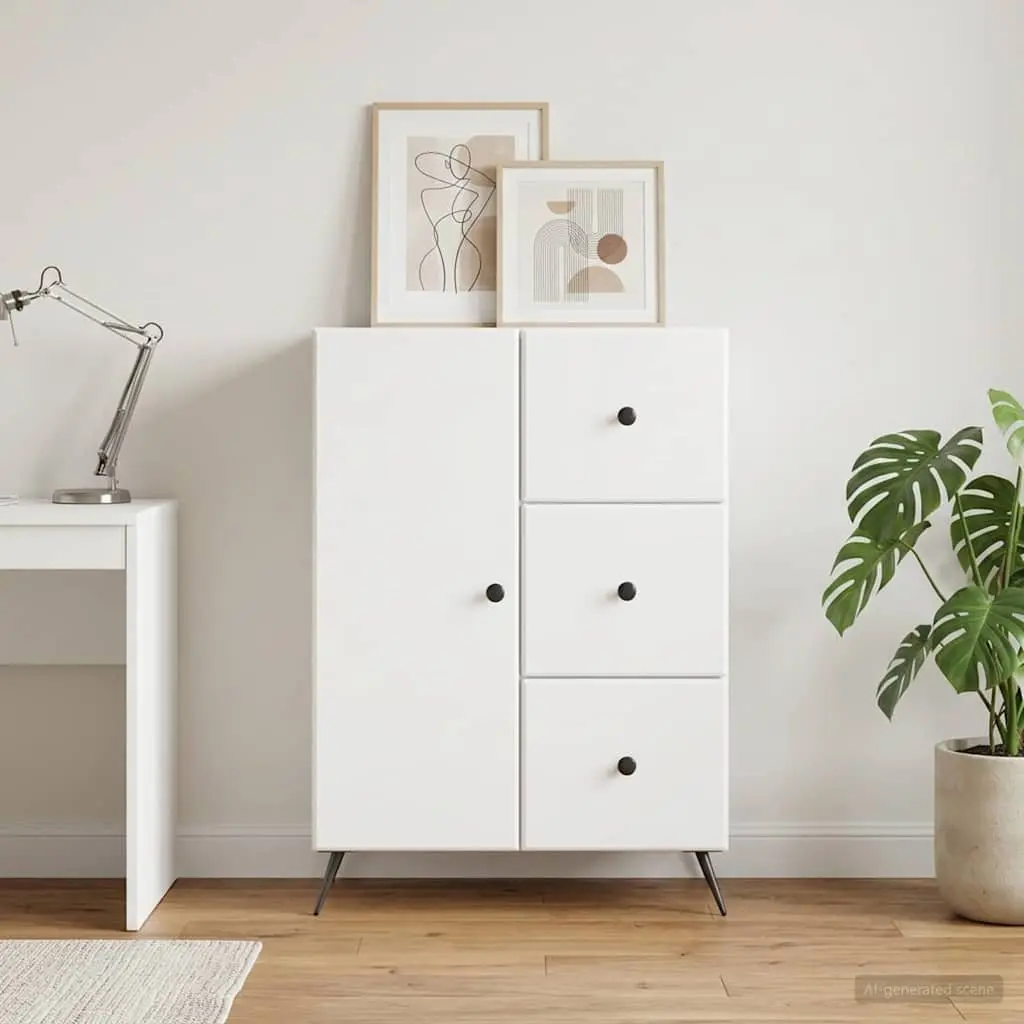Sideboard Buffet Storage Cabinet Dining Room 66x34.5x90cm White