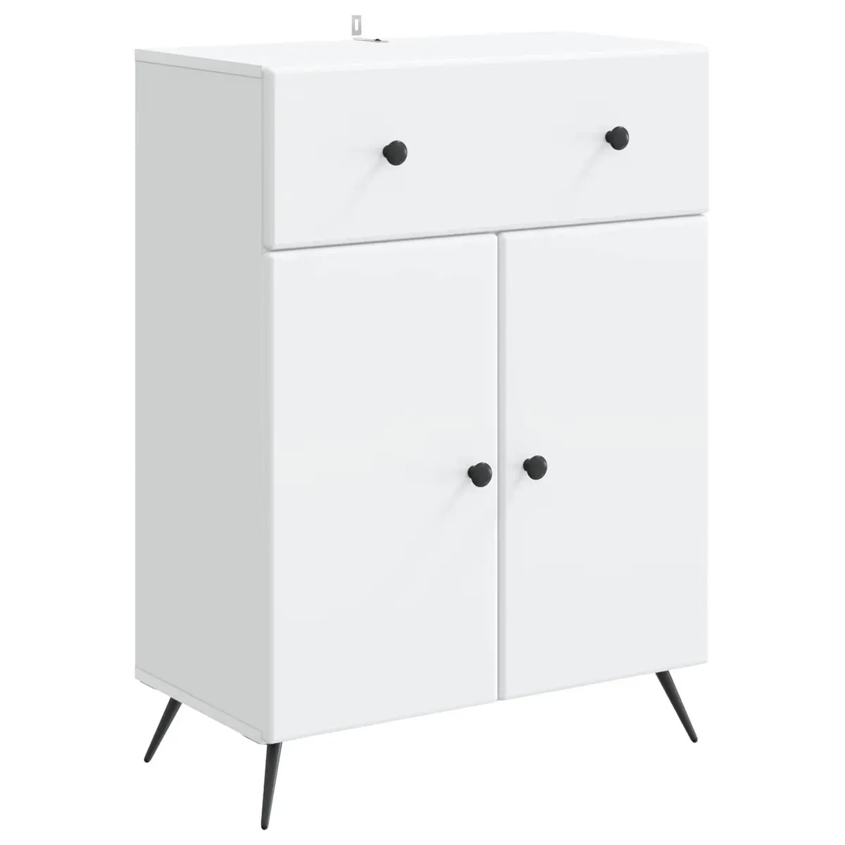 Sideboard Buffet Cabinet Storage Unit Modern Engineered Wood 66 x 34.5 x 90 cm White