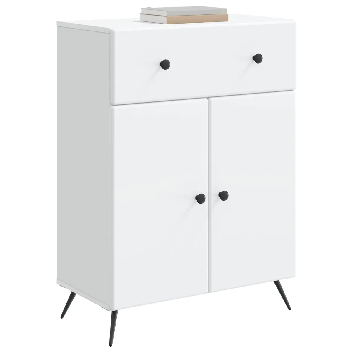 Sideboard Buffet Cabinet Storage Unit Modern Engineered Wood 66 x 34.5 x 90 cm White