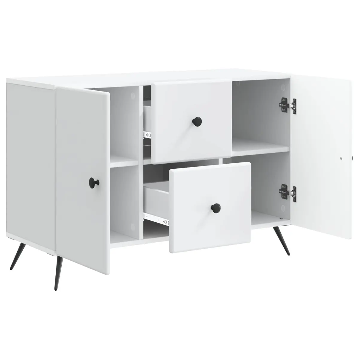 Sideboard Storage Cabinet Buffet Organizer White 89cm x 34.5cm x 60cm