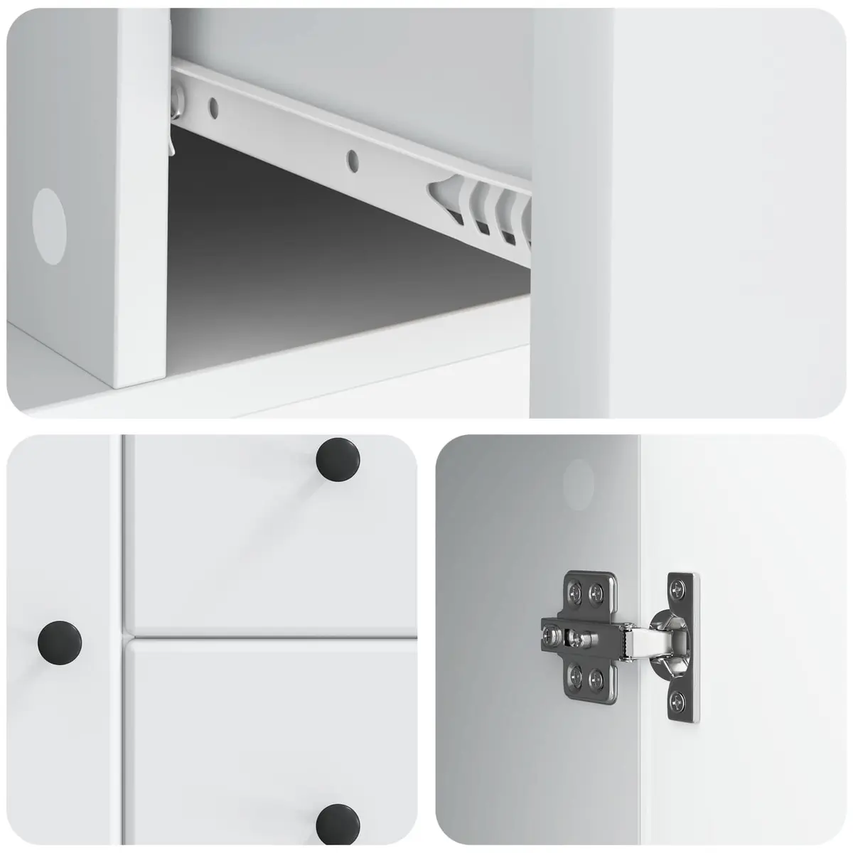 Sideboard Storage Cabinet Buffet Organizer White 89cm x 34.5cm x 60cm