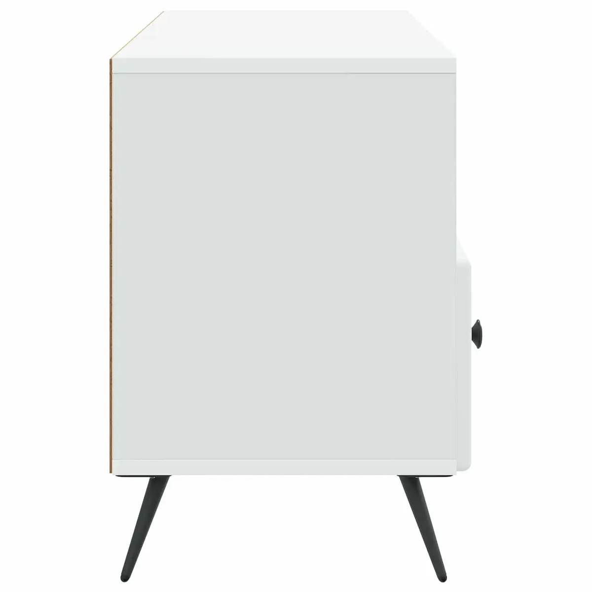 TV Cabinet Storage Unit White Engineered Wood Entertainment Unit with Drawers Shelves