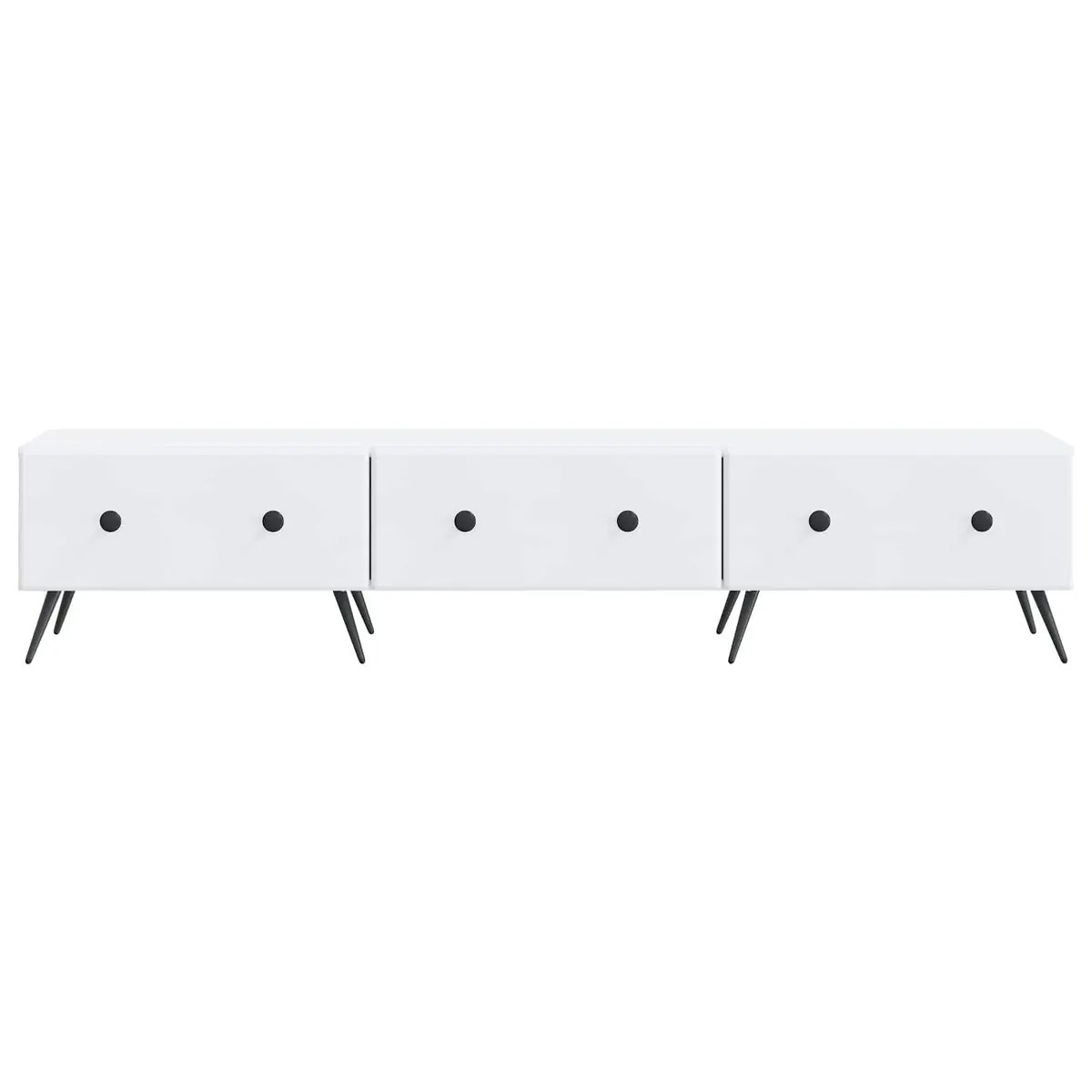 TV Cabinet Storage Modern Entertainment Unit 147x34.5x30cm White