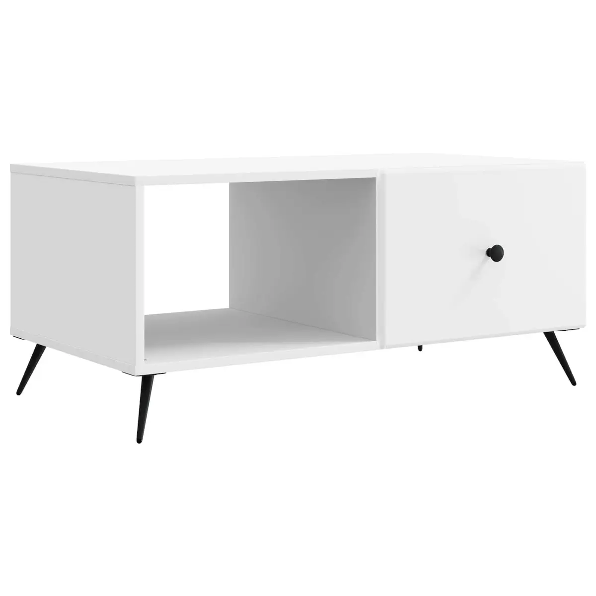 Coffee Table Rectangular Living Room Storage 90 x 50 x 40 cm White