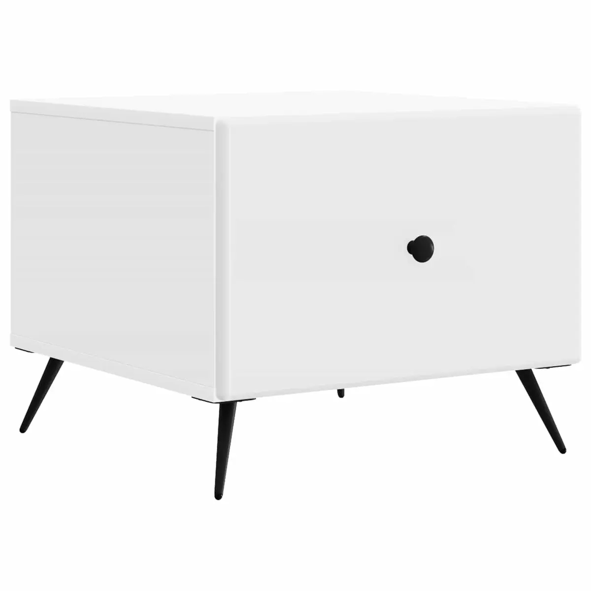 Coffee Table Storage White Rectangular Living Room 49 x 50 x 40 cm