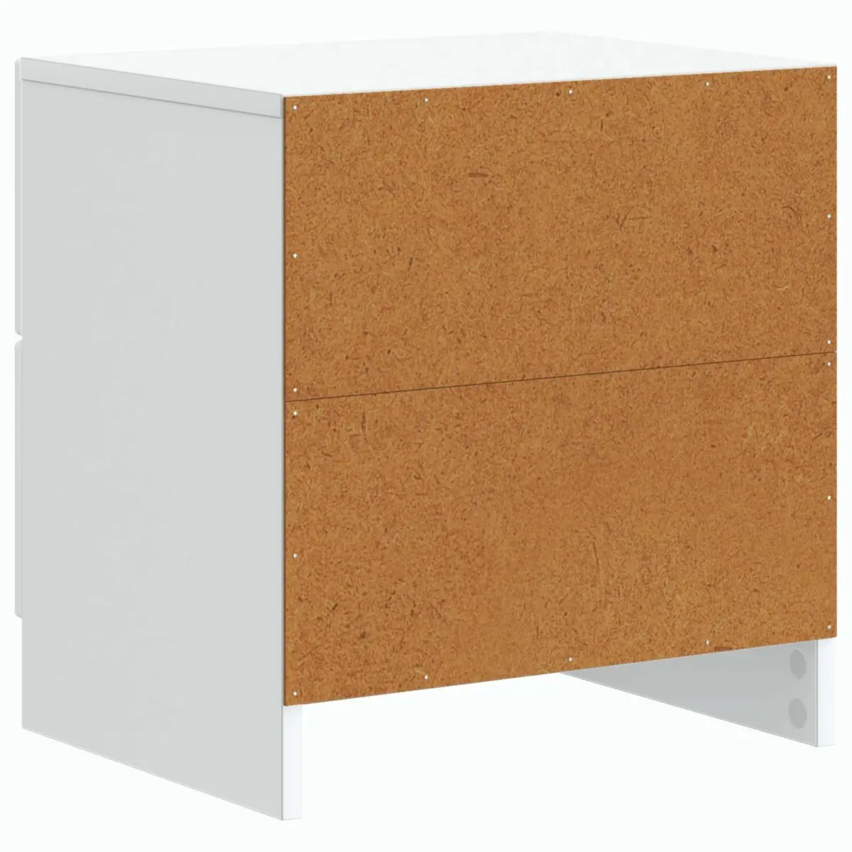Vintage White Nightstand with Storage