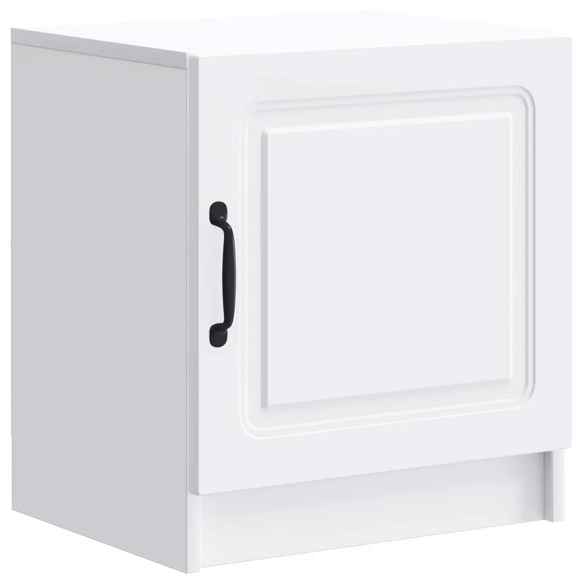 Bedside Cabinet White Engineered Wood 43 x 34.5 x 47 cm Nightstand Storage