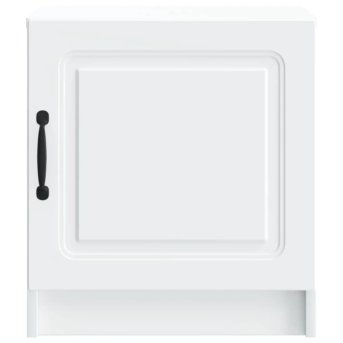 Bedside Cabinet White Engineered Wood 43 x 34.5 x 47 cm Nightstand Storage