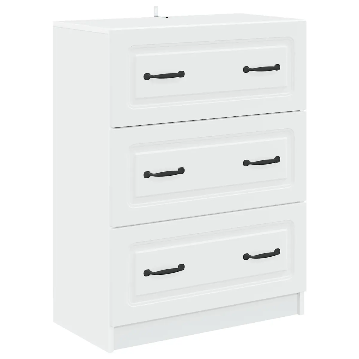 Drawer Cabinet White Modern Storage 66 x 34.5 x 87 cm Engineered Wood