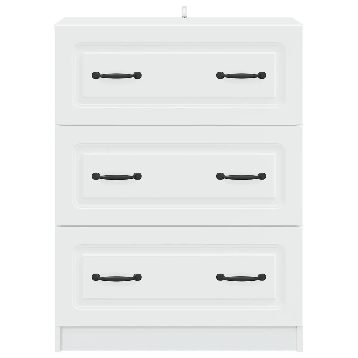 Drawer Cabinet White Modern Storage 66 x 34.5 x 87 cm Engineered Wood
