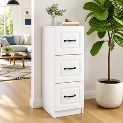 Practical White Storage Cabinet for Everyday Needs
