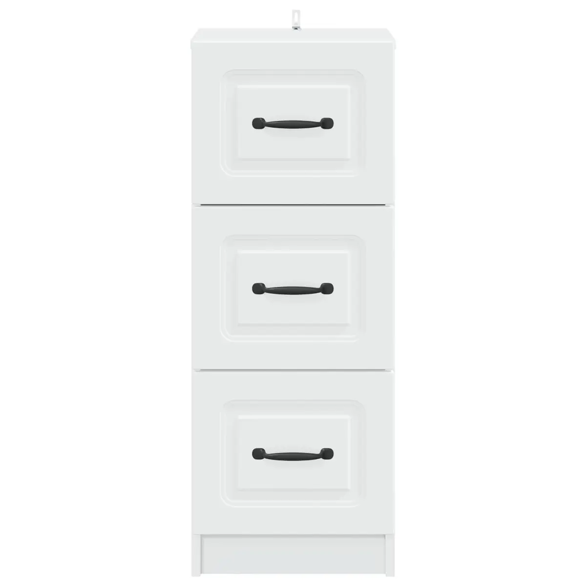 Drawer Cabinet Storage Unit Modern White Engineered Wood 33 x 34.5 x 87 cm