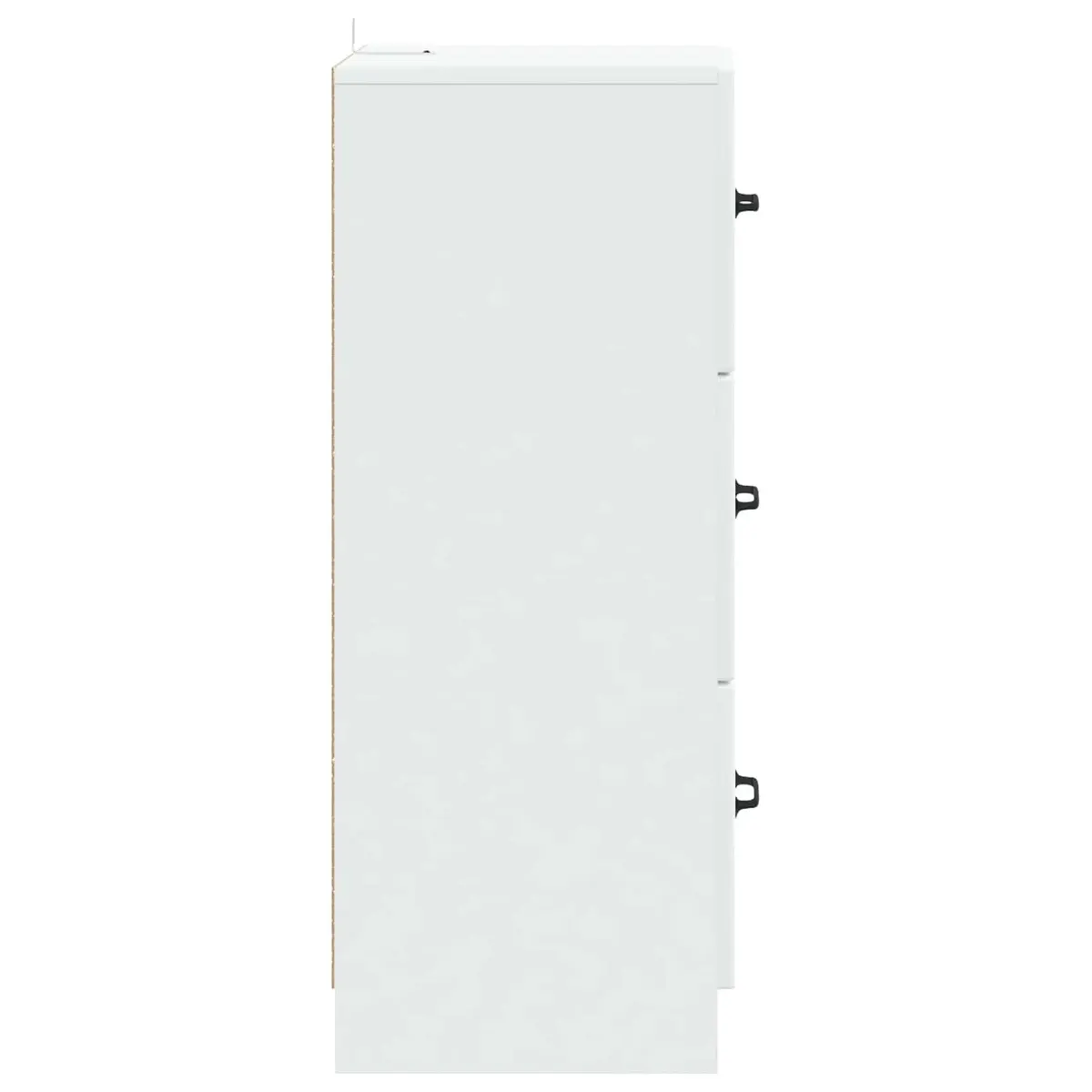 Drawer Cabinet Storage Unit Modern White Engineered Wood 33 x 34.5 x 87 cm