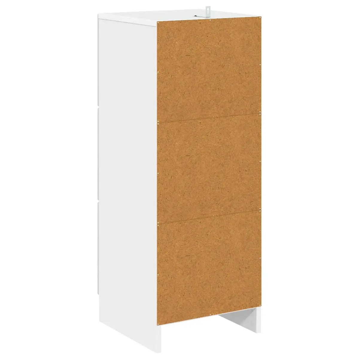 Drawer Cabinet Storage Unit Modern White Engineered Wood 33 x 34.5 x 87 cm
