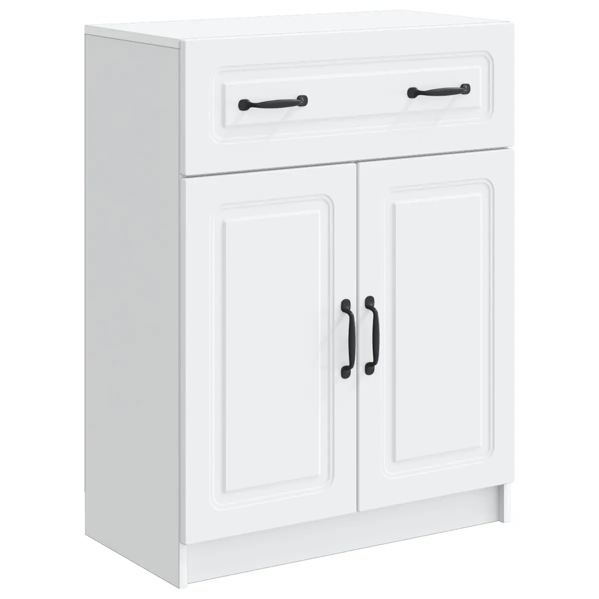 Sideboard Storage Cabinet Contemporary Living Room Dining 66x34.5x87cm White Engineered Wood