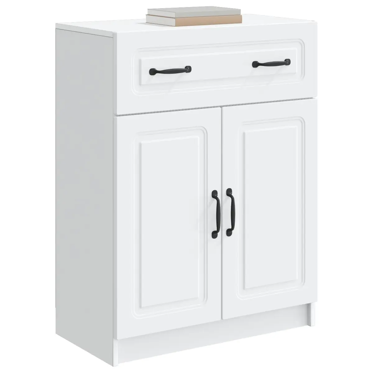 Sideboard Storage Cabinet Contemporary Living Room Dining 66x34.5x87cm White Engineered Wood