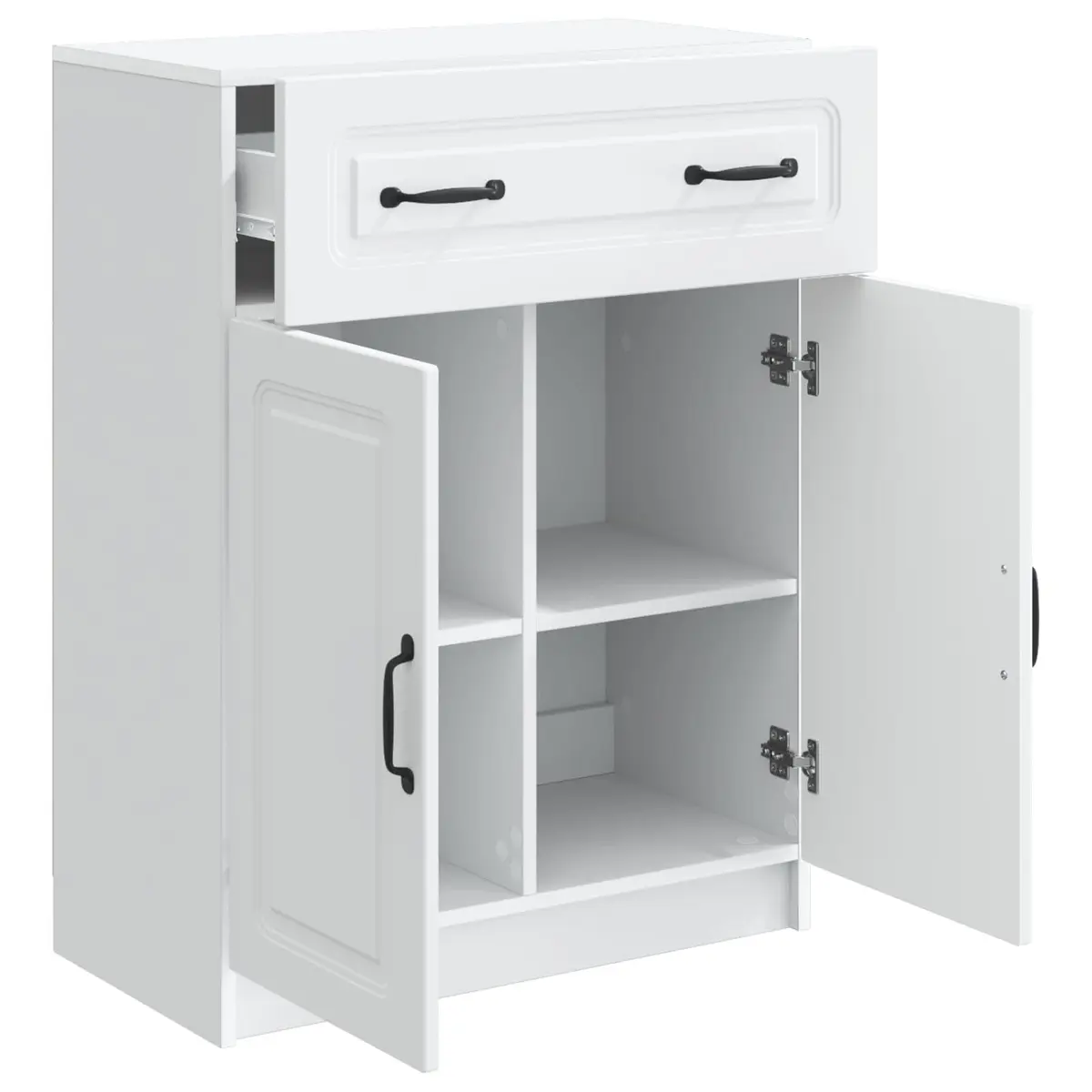 Sideboard Storage Cabinet Contemporary Living Room Dining 66x34.5x87cm White Engineered Wood