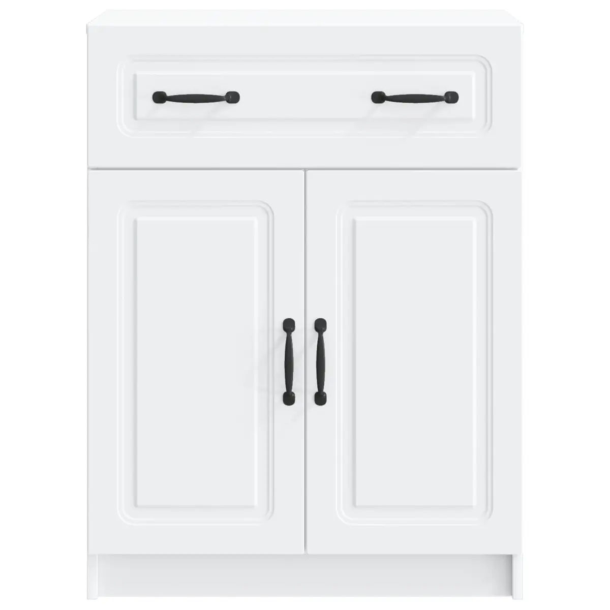 Sideboard Storage Cabinet Contemporary Living Room Dining 66x34.5x87cm White Engineered Wood