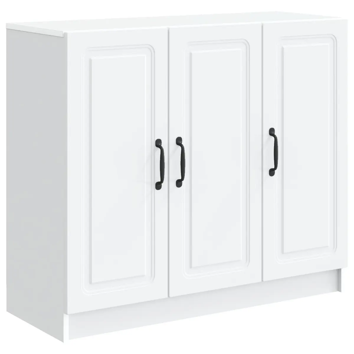 Sideboard Storage Cabinet Modern Engineered Wood White 89 x 34.5 x 77 cm