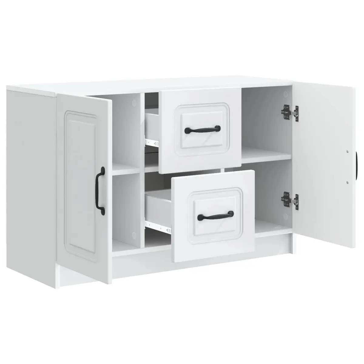 Modern White Sideboard Storage Cabinet Dining Room Buffet Organizer Lounge