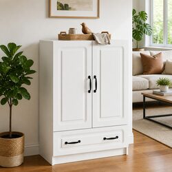 Value-Focused White Sideboard Storage Cabinet 66x34.5x92cm